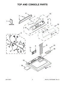 02 - Top And Console Parts parts for Maytag Laundry Center MEDB755DW0 from AppliancePartsPros.com