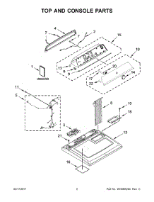 02 - Top And Console Parts parts for Maytag Laundry Center MEDB755DW2 from AppliancePartsPros.com