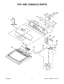 02 - Top And Console Parts parts for Maytag Laundry Center MEDB765FW0 from AppliancePartsPros.com