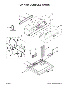 02 - Top And Console Parts parts for Maytag Laundry Center MEDB766FW0 from AppliancePartsPros.com