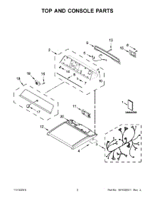 02 - Top And Console Parts parts for Maytag Laundry Center MEDB835DC3 from AppliancePartsPros.com