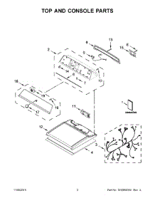 02 - Top And Console Parts parts for Maytag Dryer MEDB835DW2 from AppliancePartsPros.com