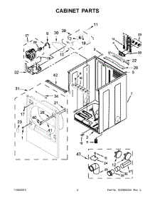 03 - Cabinet Parts parts for Maytag Dryer MEDB835DW2 from AppliancePartsPros.com