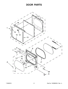 05 - Door Parts parts for Maytag Dryer MEDB835DW2 from AppliancePartsPros.com