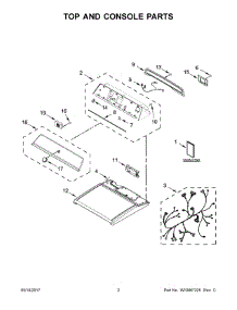 02 - Top And Console Parts parts for Maytag Laundry Center MEDB835DW3 from AppliancePartsPros.com