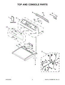 02 - Top And Console Parts parts for Maytag Laundry Center MEDB855DW3 from AppliancePartsPros.com