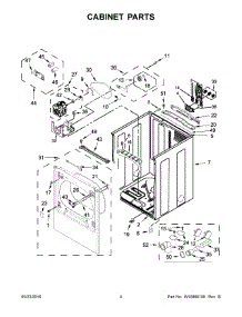 03 - Cabinet Parts parts for Maytag Laundry Center MEDB855DW3 from AppliancePartsPros.com