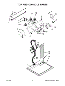 02 - Top And Console Parts parts for Maytag Laundry Center MEDC400BW0 from AppliancePartsPros.com