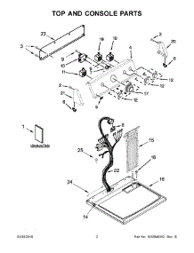 02 - Top And Console Parts parts for Maytag Laundry Center MEDC415EW1 from AppliancePartsPros.com