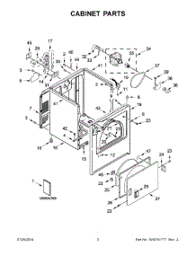 02 - Cabinet Parts parts for Maytag Dryer MEDC555DW1 from AppliancePartsPros.com