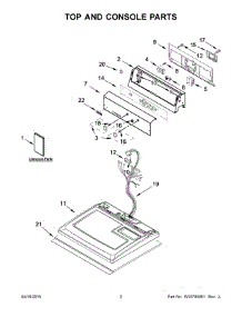 02 - Top And Console Parts parts for Maytag Dryer MEDP475EW0 from AppliancePartsPros.com