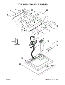 02 - Top And Console Parts parts for Maytag Dryer MEDX500BW0 from AppliancePartsPros.com