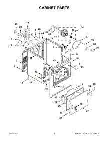 03 - Cabinet Parts parts for Maytag Dryer MEDX500BW0 from AppliancePartsPros.com