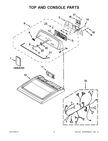 02 - Top And Console Parts parts for Maytag Dryer MEDX5SPAW1 from AppliancePartsPros.com