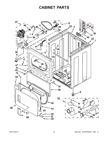03 - Cabinet Parts parts for Maytag Dryer MEDX5SPAW1 from AppliancePartsPros.com