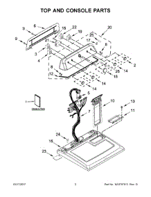 02 - Top And Console Parts parts for Maytag Laundry Center MEDX6STBW0 from AppliancePartsPros.com