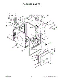 03 - Cabinet Parts parts for Maytag Laundry Center MEDX6STBW1 from AppliancePartsPros.com