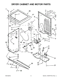 04 - Dryer Cabinet And Motor Parts parts for Maytag Laundry Center MET3800XW2 from AppliancePartsPros.com
