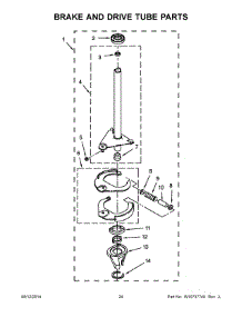 13 - Brake And Drive Tube Parts parts for Maytag Laundry Center MET3800XW2 from AppliancePartsPros.com