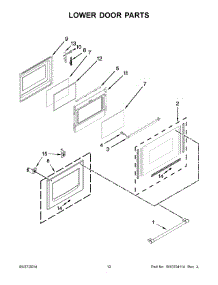 07 - Lower Door Parts parts for Maytag Oven MET8720DE00 from AppliancePartsPros.com