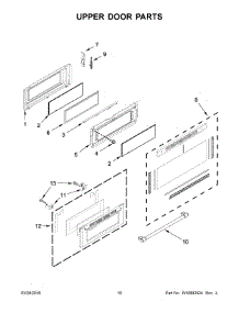 06 - Upper Door Parts parts for Maytag Range MET8720DE03 from AppliancePartsPros.com