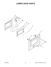 07 - Lower Door Parts parts for Maytag Range MET8820DS00 from AppliancePartsPros.com