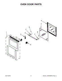 04 - Oven Door Parts parts for Maytag Oven MEW5524AS00 from AppliancePartsPros.com