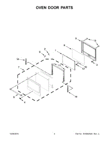 03 - Oven Door Parts parts for Maytag Oven MEW7530DE01 from AppliancePartsPros.com
