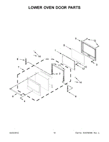 06 - Lower Oven Door Parts parts for Maytag Oven MEW7627DE00 from AppliancePartsPros.com