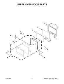 04 - Upper Oven Door Parts parts for Maytag Oven MEW7627DS01 from AppliancePartsPros.com