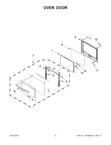 03 - Oven Door parts for Maytag Oven MEW9527AB01 from AppliancePartsPros.com