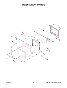 03 - Oven Door Parts parts for Maytag Oven MEW9527DS00 from AppliancePartsPros.com