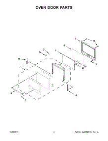 03 - Oven Door Parts parts for Maytag Oven MEW9527DS01 from AppliancePartsPros.com