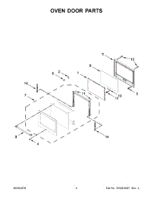 03 - Oven Door Parts parts for Maytag Range MEW9527FB00 from AppliancePartsPros.com