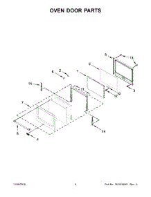 03 - Oven Door Parts parts for Maytag Wall Oven MEW9527FZ02 from AppliancePartsPros.com