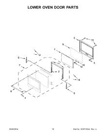 06 - Lower Oven Door Parts parts for Maytag Oven MEW9627DS00 from AppliancePartsPros.com