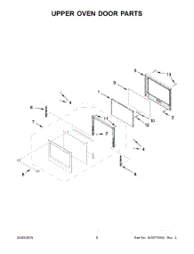 04 - Upper Oven Door Parts parts for Maytag Oven MEW9627DS01 from AppliancePartsPros.com