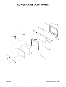 05 - Lower Oven Door Parts parts for Maytag Oven MEW9627DS01 from AppliancePartsPros.com