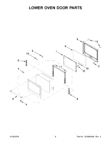 05 - Lower Oven Door Parts parts for Maytag Oven MEW9627DS02 from AppliancePartsPros.com