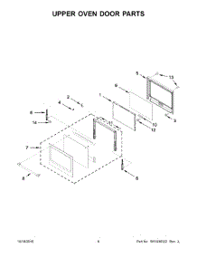 04 - Upper Oven Door Parts parts for Maytag Wall Oven MEW9630FW01 from AppliancePartsPros.com