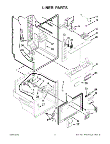 03 - Liner Parts parts for Maytag Refrigerator MFB2055DRE00 from AppliancePartsPros.com