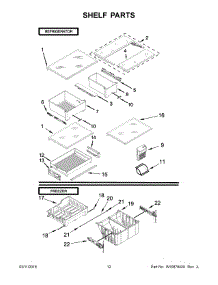 07 - Shelf Parts parts for Maytag Refrigerator MFB2055DRE01 from AppliancePartsPros.com