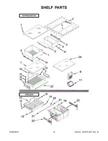 07 - Shelf Parts parts for Maytag Refrigerator MFB2055DRM00 from AppliancePartsPros.com