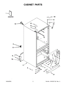 02 - Cabinet Parts parts for Maytag Refrigerator MFB2055FRW00 from AppliancePartsPros.com
