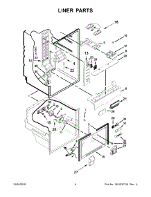03 - Liner Parts parts for Maytag Refrigerator MFB2055FRW00 from AppliancePartsPros.com