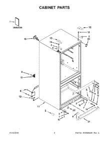 02 - Cabinet Parts parts for Maytag Refrigerator MFB2055FRZ00 from AppliancePartsPros.com