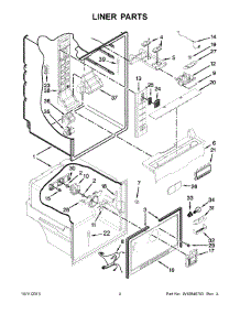 03 - Liner Parts parts for Maytag Refrigerator MFB2055YEB01 from AppliancePartsPros.com