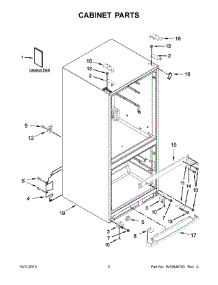 02 - Cabinet Parts parts for Maytag Refrigerator MFB2055YEM01 from AppliancePartsPros.com