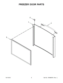 04 - Freezer Door Parts parts for Maytag Refrigerator MFB2055YEW01 from AppliancePartsPros.com