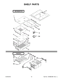 07 - Shelf Parts parts for Maytag Refrigerator MFB2055YEW02 from AppliancePartsPros.com